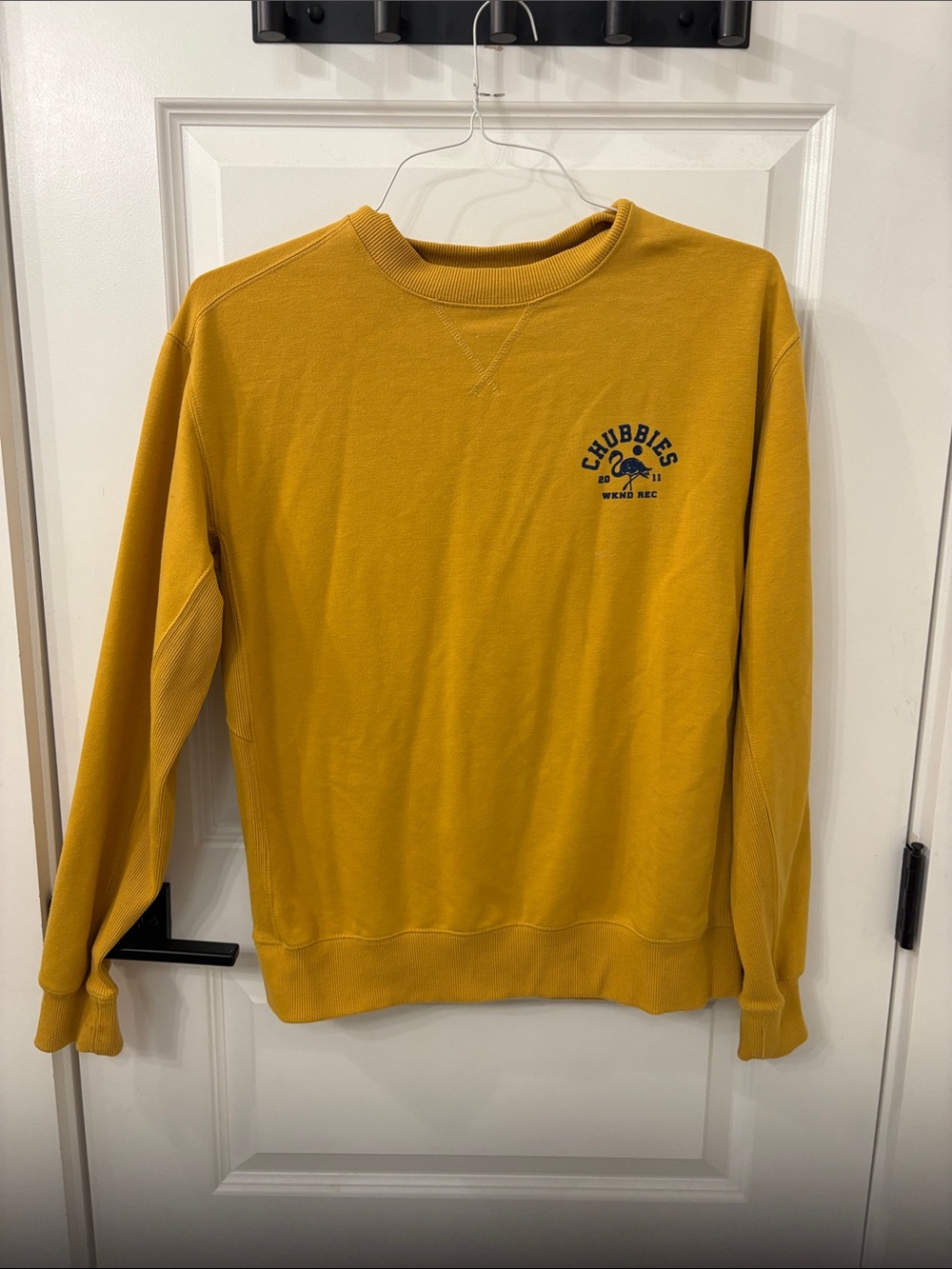 chubbies Mustard Yellow Crewneck Sweatshirt